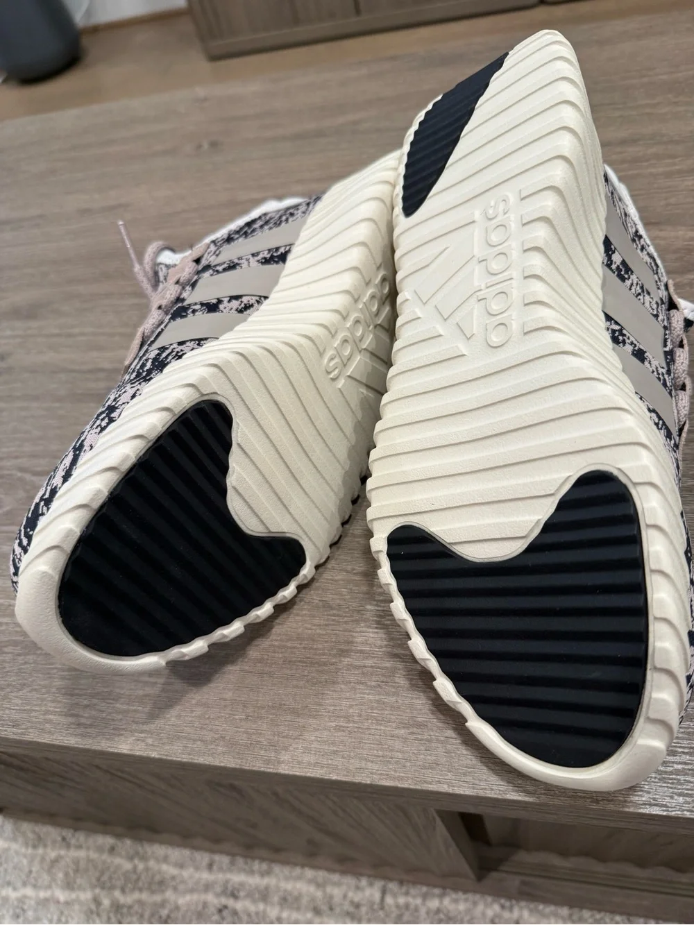 adidas Men’s Kaptir 3.0 beige and black camo style Sneakers